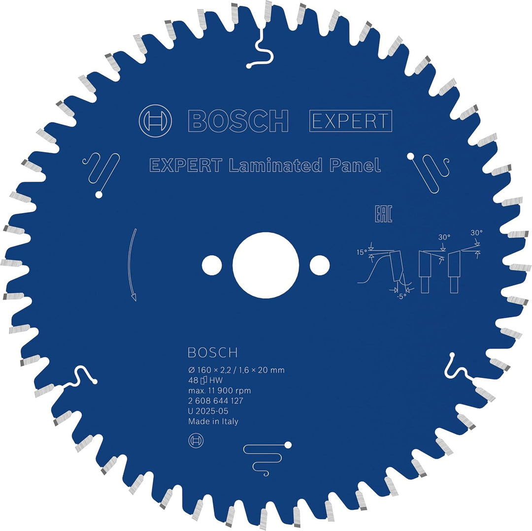 Bosch Professional 1x Kreissägeblatt Expert for Laminated Panel (Laminat, Sägeblatt Ø 160 x 20 x 2,2