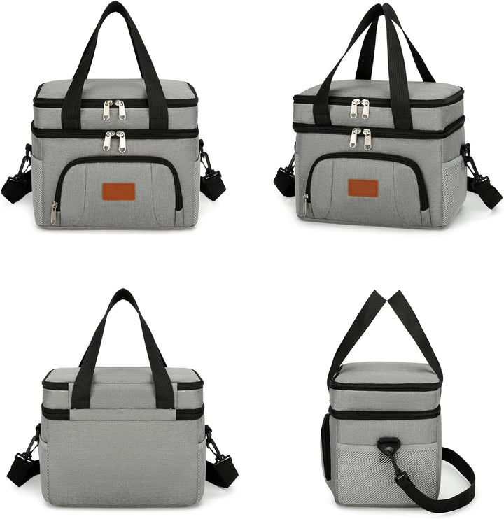 JANSBEN Kühltasche Klein Faltbar für 12 Dosen, Lunchtasche Isoliertasche mit 6 Fächern, Thermotasche