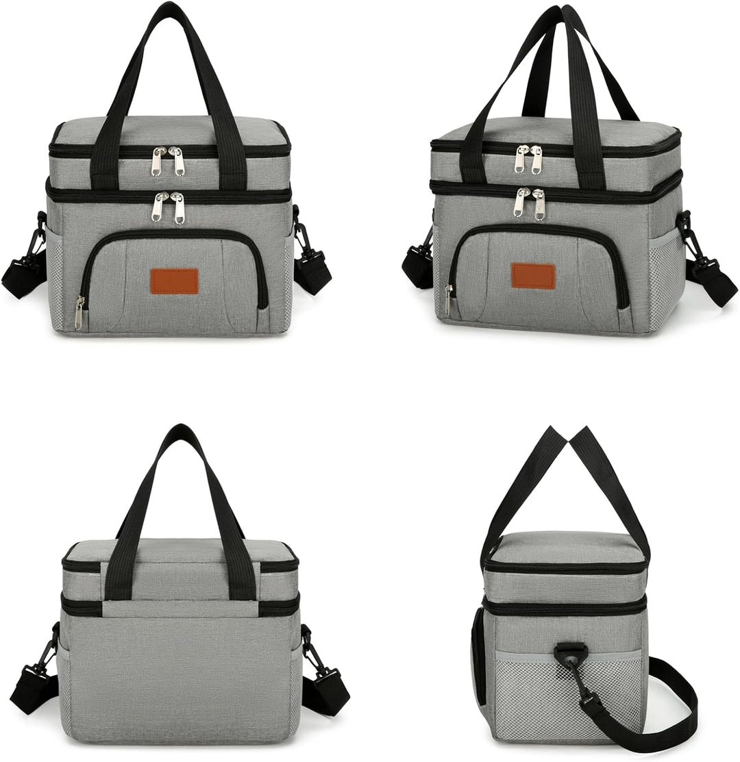 JANSBEN Kühltasche Klein Faltbar für 12 Dosen, Lunchtasche Isoliertasche mit 6 Fächern, Thermotasche