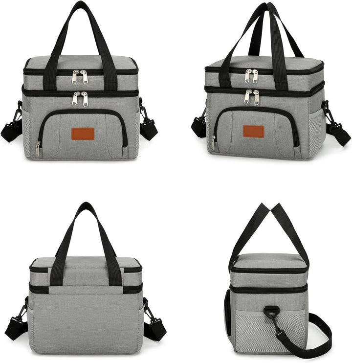 JANSBEN Kühltasche Klein Faltbar für 12 Dosen, Lunchtasche Isoliertasche mit 6 Fächern, Thermotasche
