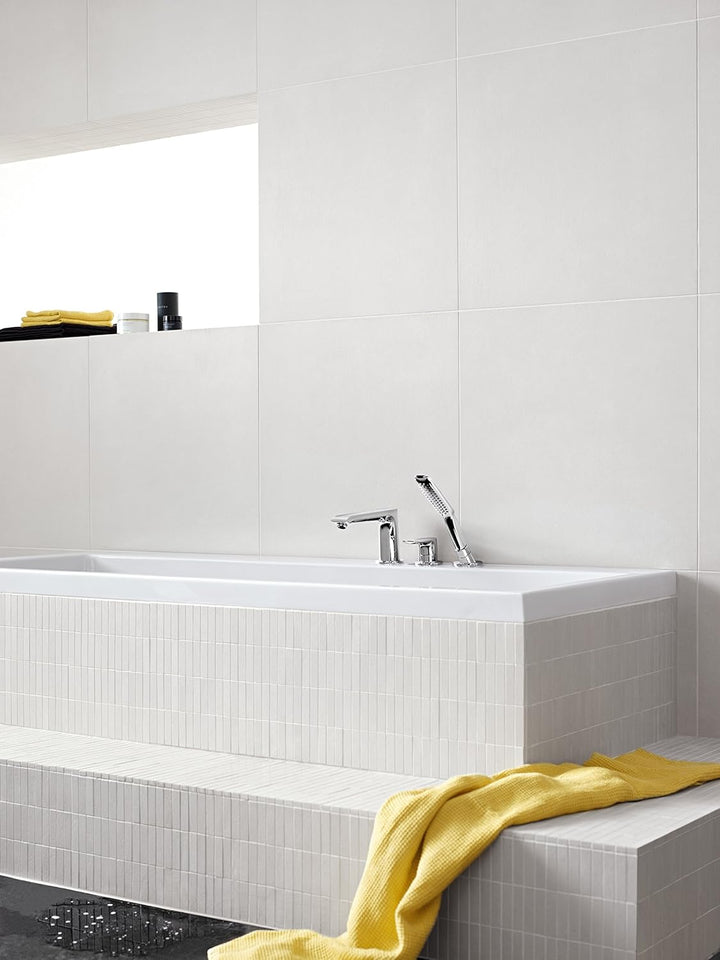 hansgrohe Metris 3-Loch Einhebel-Wannenrandarmatur, Chrom