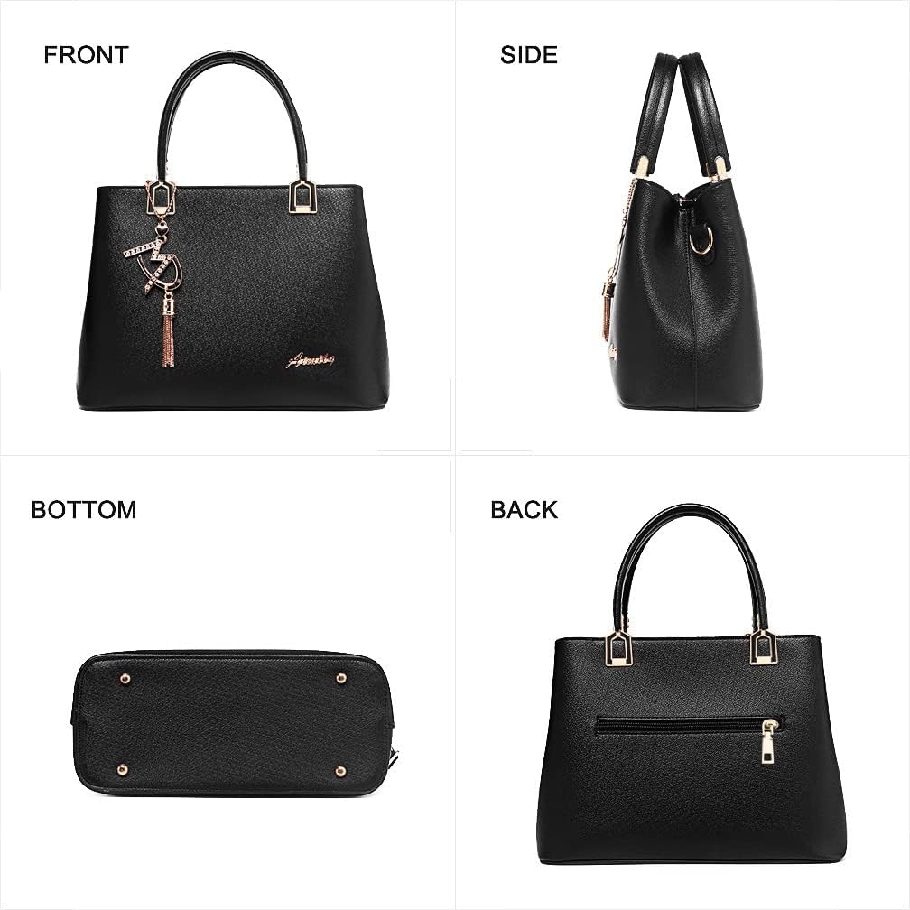 Damen Geldbörsen und Handtaschen Schultertaschen Designer Top Griff Satchel Tote Bag Schwarz, Schwar