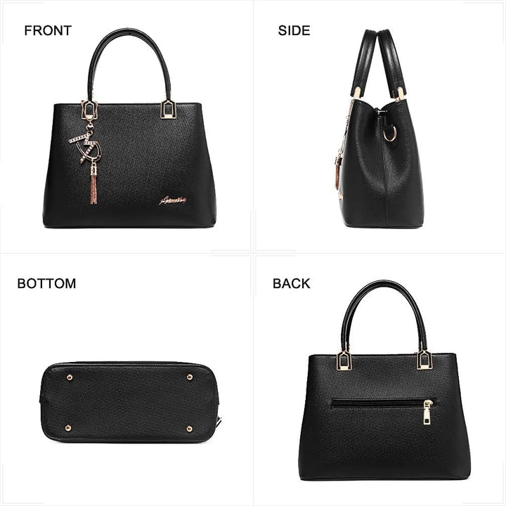 Damen Geldbörsen und Handtaschen Schultertaschen Designer Top Griff Satchel Tote Bag Schwarz, Schwar