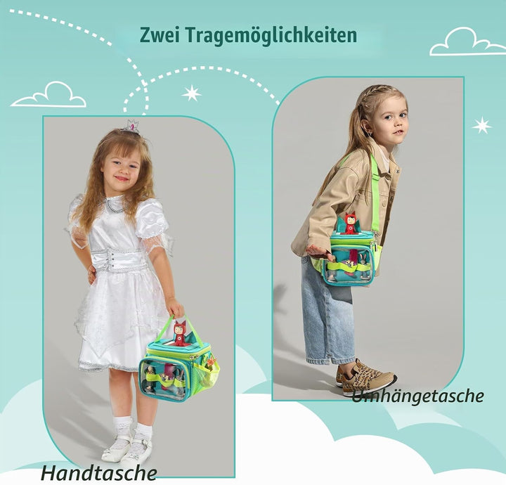 Hautton Tragetasche für Toniebox &amp; Tigerbox，Aufbewahrungtasche für Musikbox, Tonies Figuren, Kopfhör