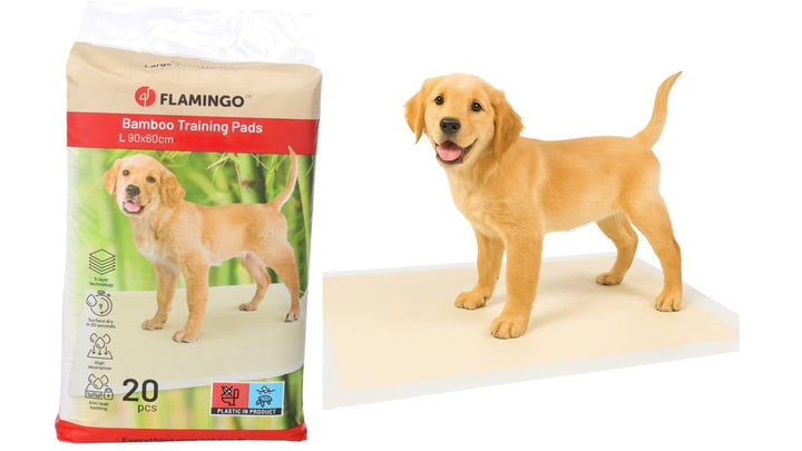 Puppy Pads - Bamboo Padu beige L 90 x 60 cm - 20 STK. - 5-lagig Ultra saugfähig aus Bambusfasern - s