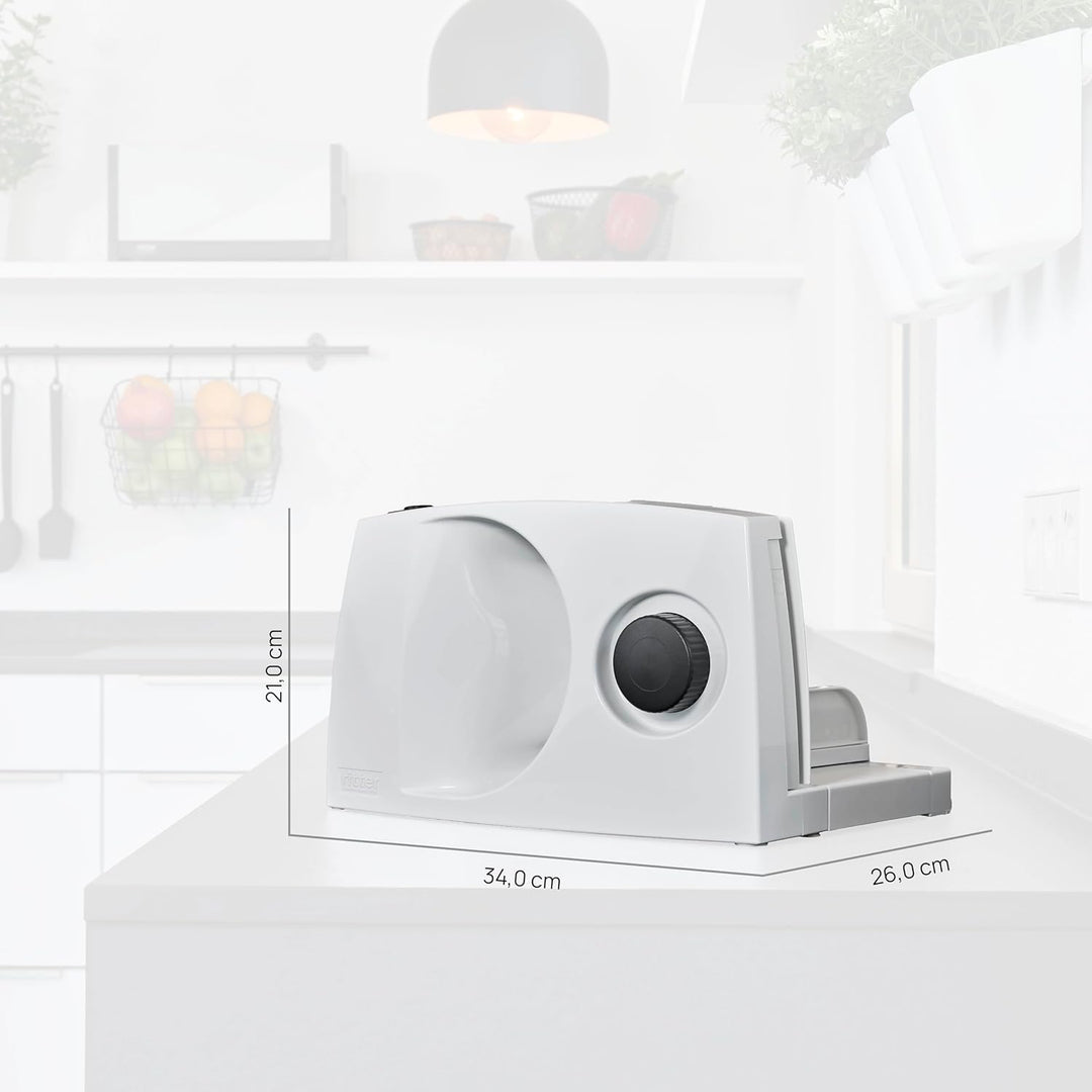 ritter markant 01 Klappbarer elektrischer Allesschneider & Brotschneidemaschine mit ECO-Motor, Made