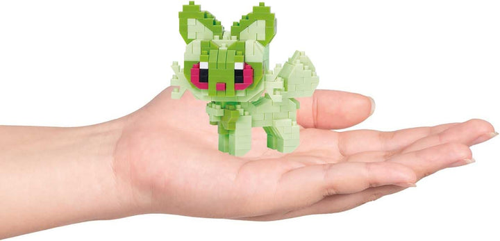 Bandai nanoblock Felori (Sprigatito) - Pokémon - Mini-Bausteinfigur - Konstruktionsspiel - Bausatz f