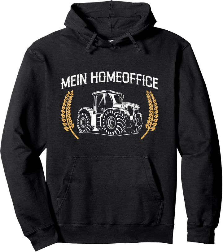 Mein Homeoffice Traktor Landwirt Bauer Trecker Spruch Pullover Hoodie