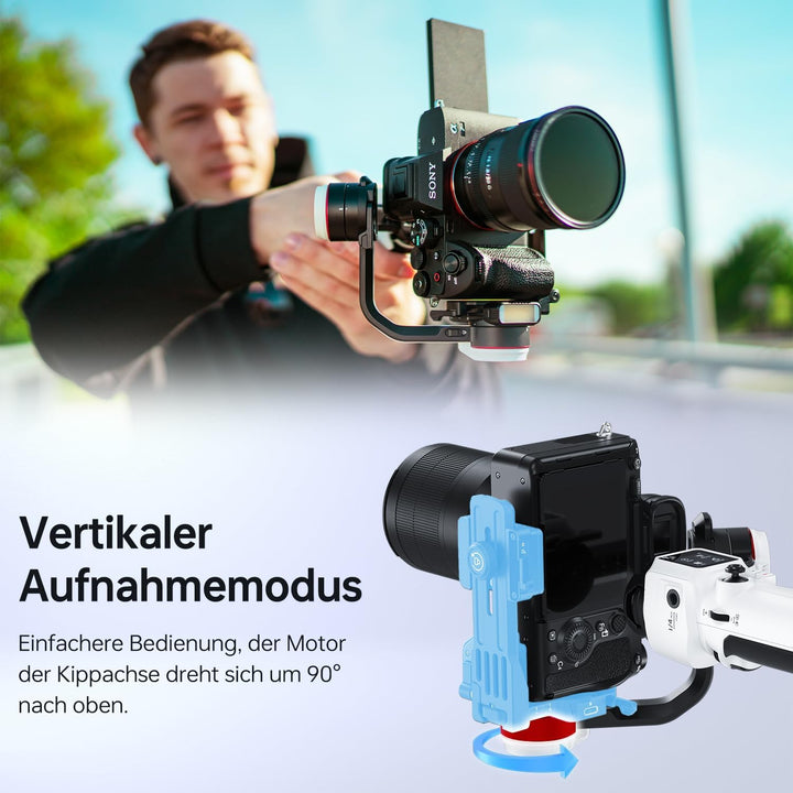 ZHIYUN Crane M3S [Official] Gimbal Stabilisator für Kamera Spiegellose/Smartphone/Action Cam/Gopro,