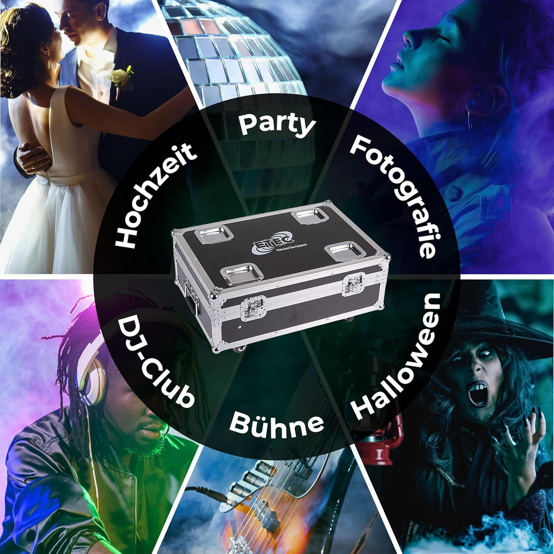 Flightcase Transportcase passend für ETEC Akku LED Par Scheinwerfer E412 mit Ladevorrichtung Flightc
