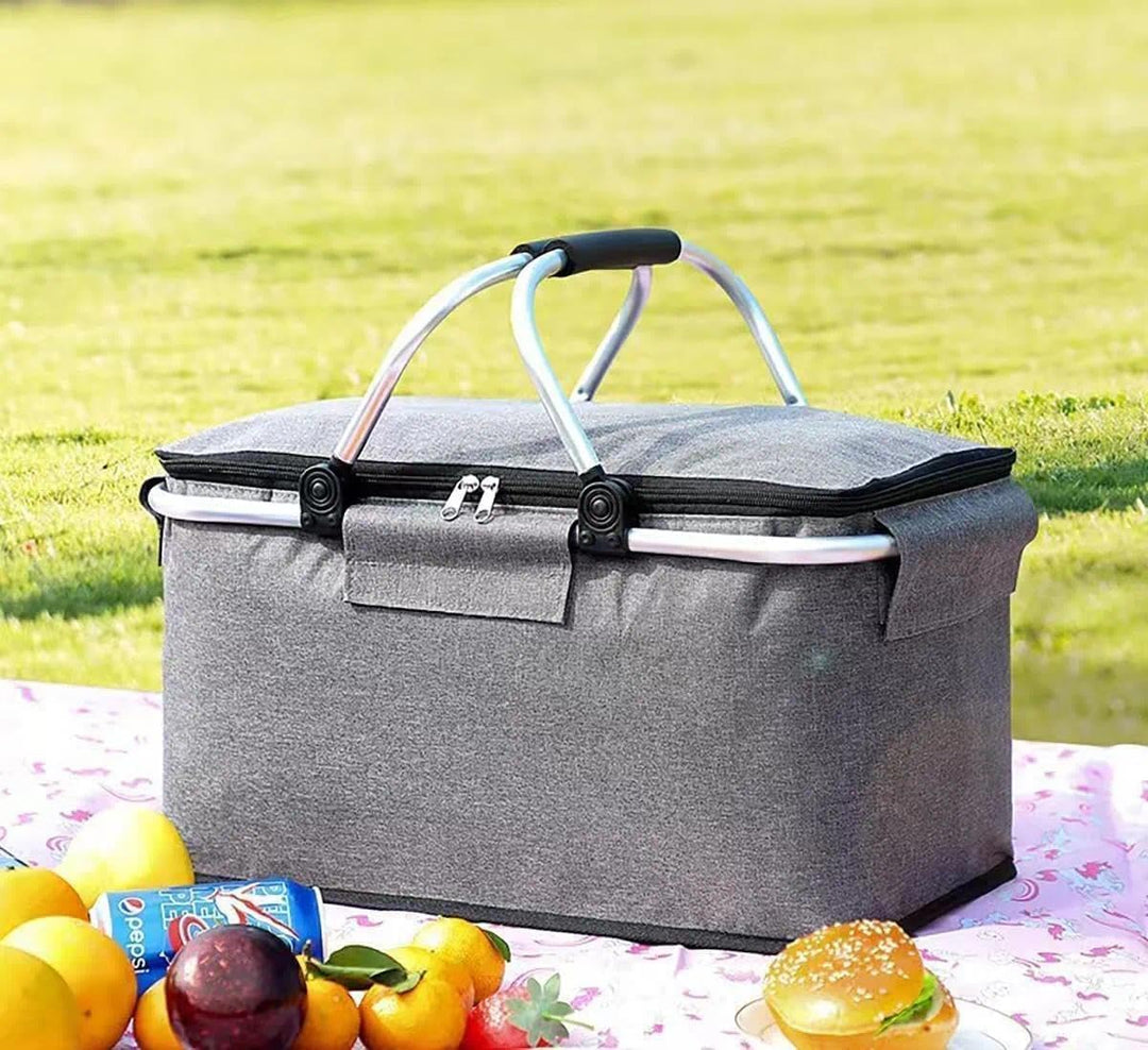 Einkaufskorb Faltbar, Einkaufskorb mit Kühlfunktion, Thermo als Picknickkorb,Tragekorb,Kühlbox Tragb