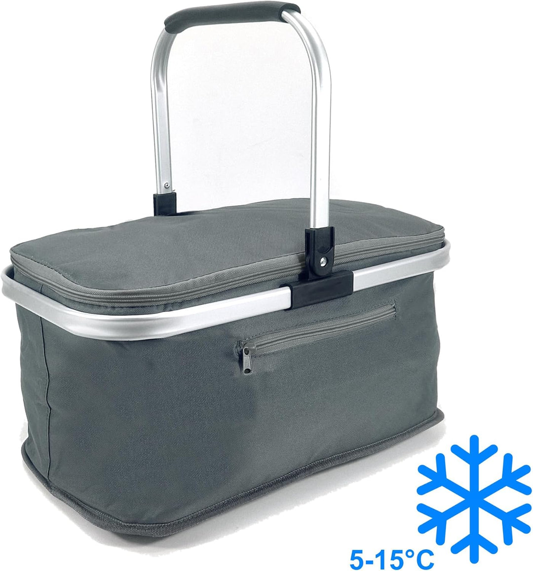 24L Einkaufskorb Gross Isolierkorb Kühlkorb Kühltasche Picknickkorb Thermotasche Kühltasche Thermo T