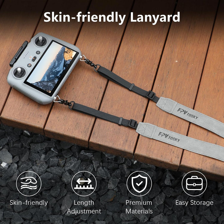 FPVtosky Lanyard für DJI RC/RC 2 / RC Pro/RC Plus Controller, Mini 5 Pro/Mini 4/3 Pro RC Gurt RC Nec