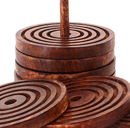 Purpledip Holzuntersetzer "Tower of Hanoi", einzigartiges Esszimmerzubehör, Geschenk zum Einzug (110