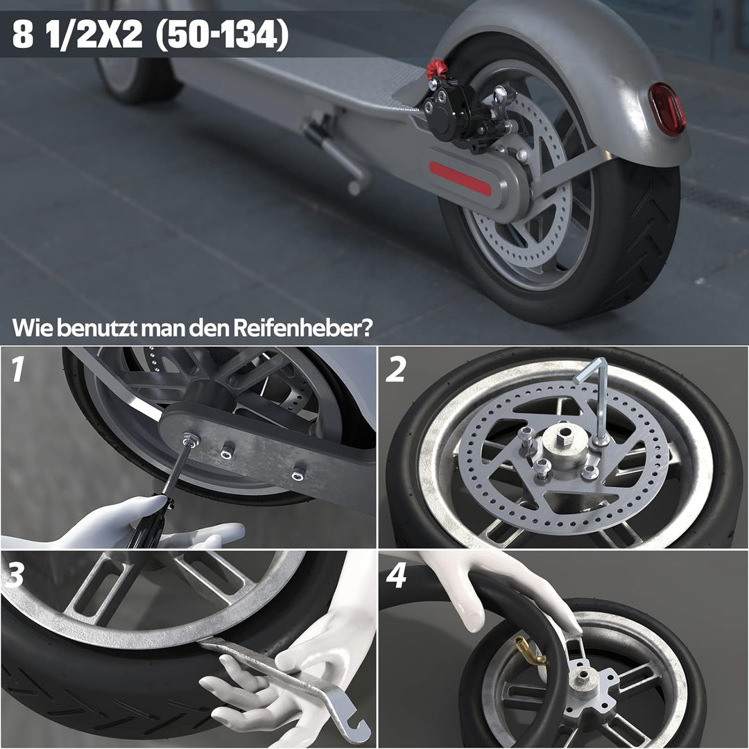 1PZ 6RX-7UY 8 1/2 x 2 (50-134) Schlauch 8.5 Zoll Innenrohr mit Winkelventil 45° Ersatz für Inokims L