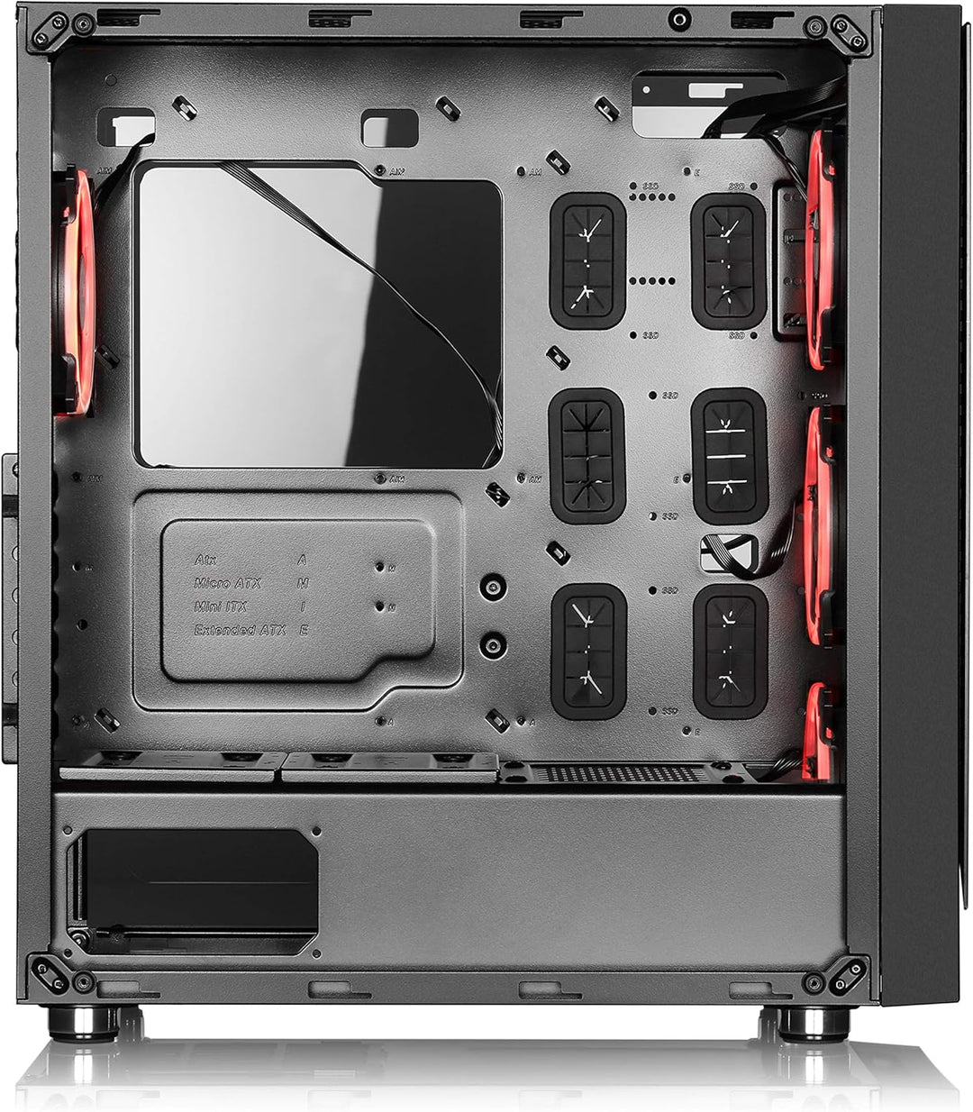 Gaming PC-Gehäuse Argo - Midi-Tower, RGB Beleuchtung (inkl. Steuerung), Glas-Seitenteil, Glas-Front,