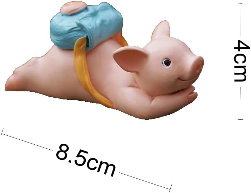 Miniatur Feengarten Schwein Figur Telefonständer- von ganzem Herzen Hörendes Schwein, Hörendes Schwe