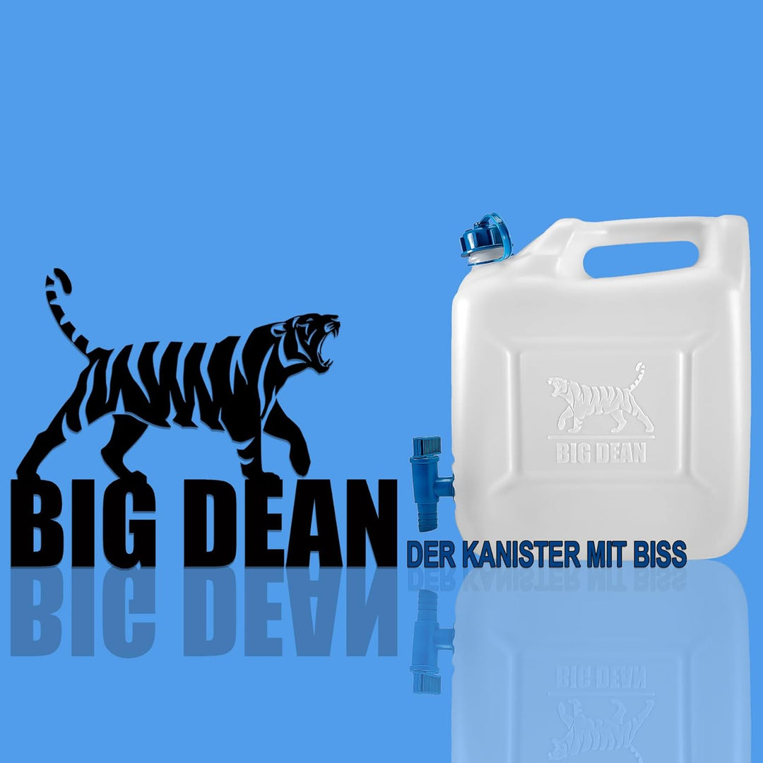 BigDean Wasserkanister 12l Trinkwasserbehälter, Trinkwasserkanister mit Hahn, Lebensmittelecht, geei