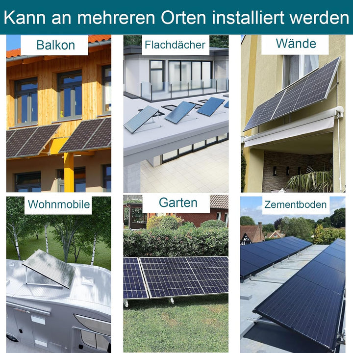 Sorlpv Solarmodul Halterung Balkonkraftwerk 1140mm, Dachhalterung Solarpanel Halterung 400w-800w, Un