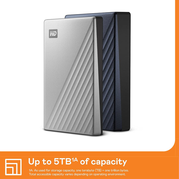 WD My Passport Ultra externe Festplatte 4 TB (mobiler Speicher, Metallgehäuse, herunterladbare Softw