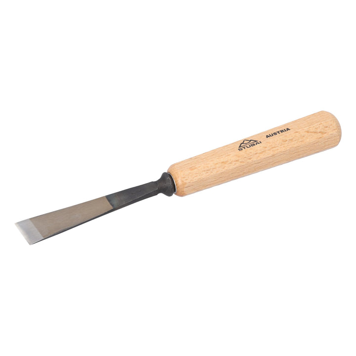 STUBAI Stemmeisen Stechbeitel Serie 52 - Form 1 | Gerades Balleisen 22 mm, mit Holzgriff, für glatte