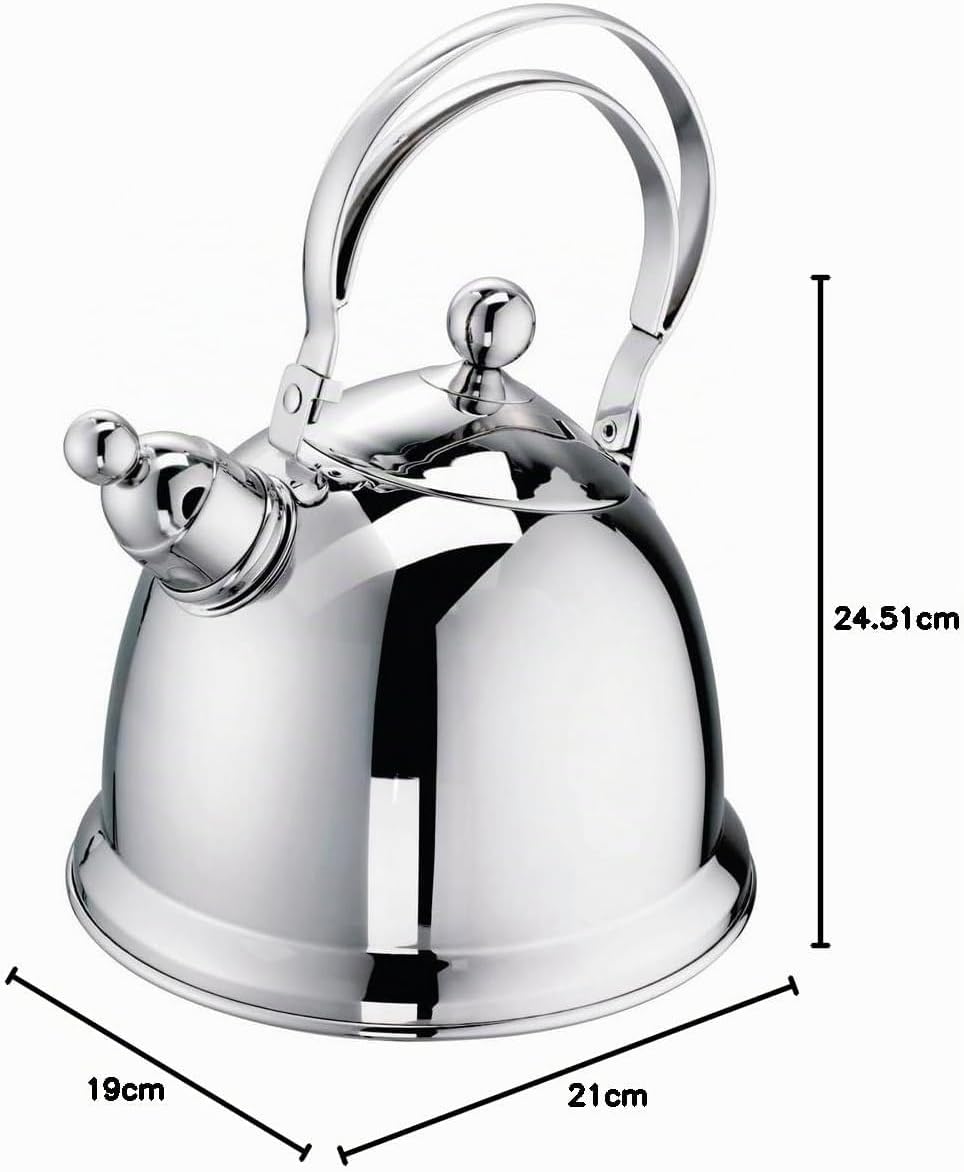 Schulte-Ufer 68042-16 Flötenkessel Grace, Edelstahl, 2,2