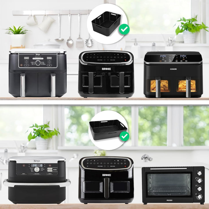 Duronic Luftfritteusenkörbe und Einlagen AFL1, langlebige Antihaft-Silikoneinsätze AF24 AF34, AF400U