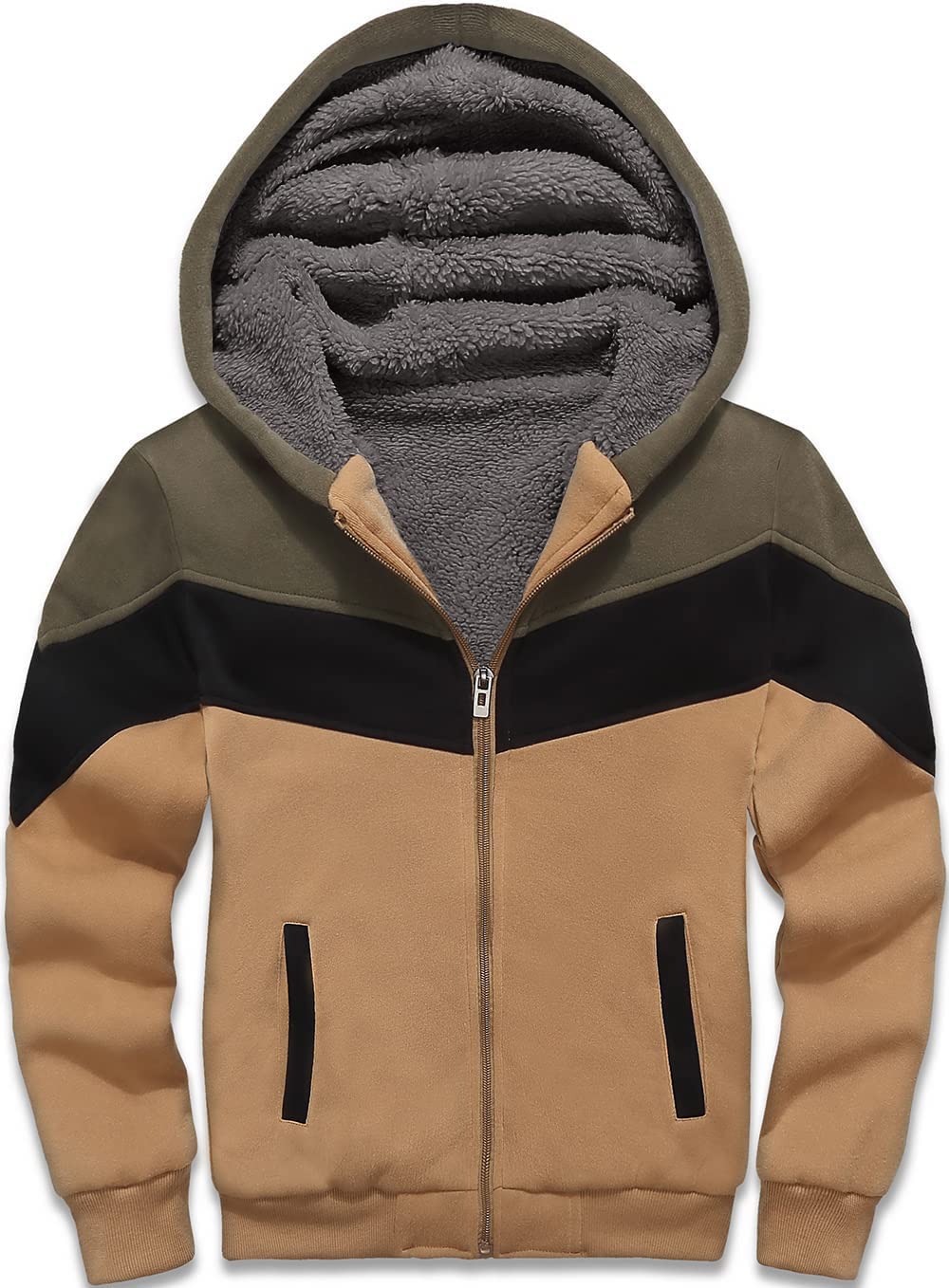 LLdress Kinder Fleecejacke Jungen Kapuzenjacke Sweatjacke Warme Winterjacken Jungen Kapuzenjacke mit