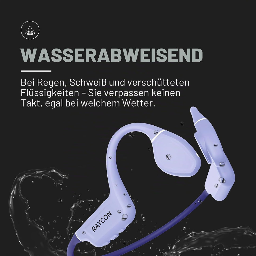 Raycon Knochenleitungs-Kopfhörer, offenes Ohr, Bluetooth-Sport-Ohrhörer mit Mikrofon, IPX68 wasserdi