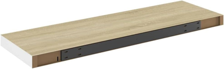 80x23,5x3,8 cm Floating Wall Shelf 4 STK. Hängeregal Regale Wandregale Regalboden Regal Eiche Weiss