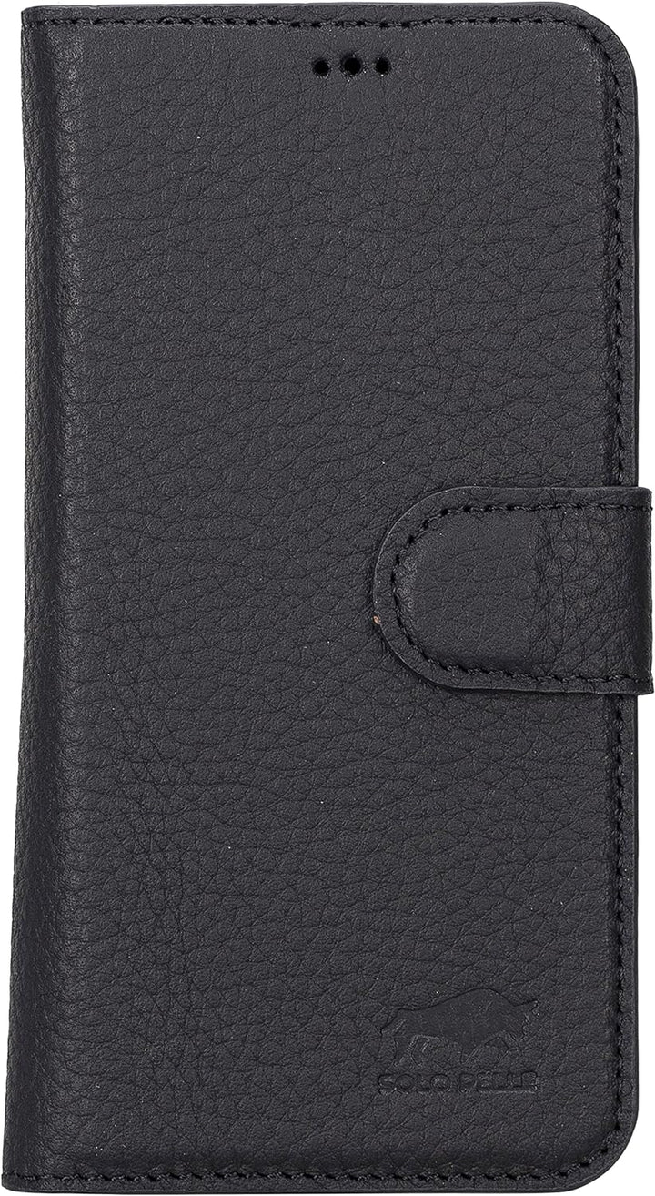 Solo Pelle Lederhülle kompatibel für iPhone 14 Pro in 6.1 Zoll abnehmbare Hülle (2in1) inkl. Kartenf