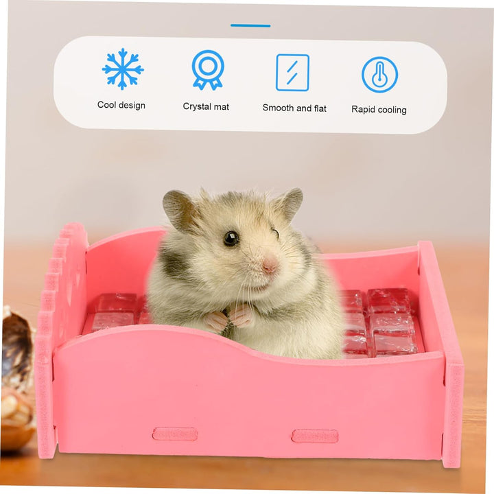2stücke Kühlendes Bettbrett Kristallkissen Praktische Matte Für Hamsterzubehör Waschbares Haustierbe
