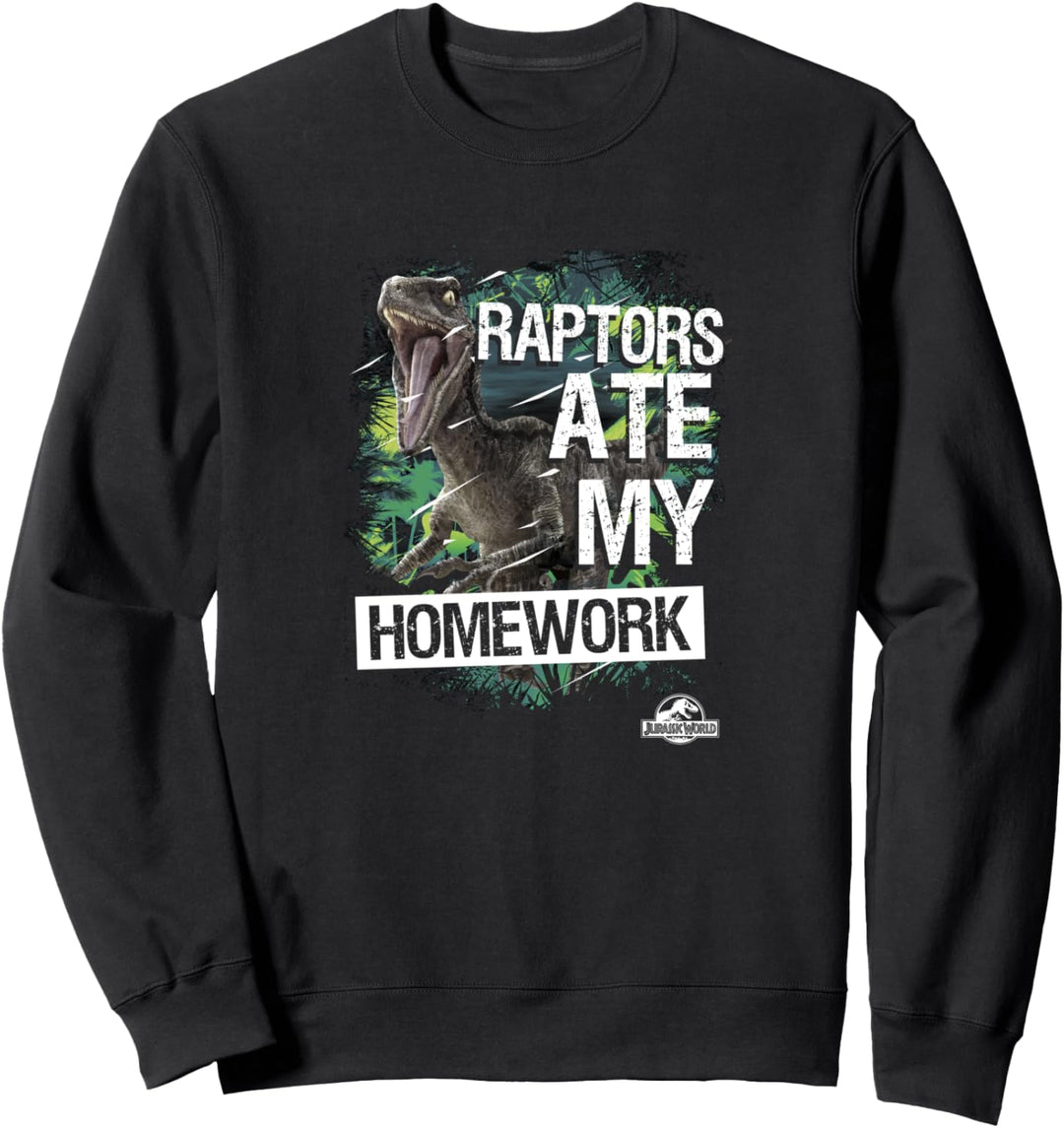 Jurassic World Velociraptor Ate My Homework Sweatshirt