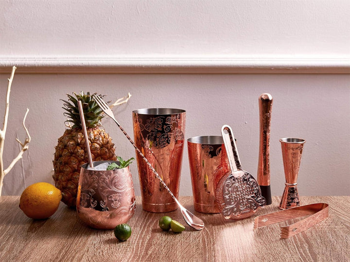 SKY FISH Stiellose Weingläser aus Edelstahl, Geätzte Edelstahl-Gläser, 4 Stück Gin Gläser, 500ml, Ha