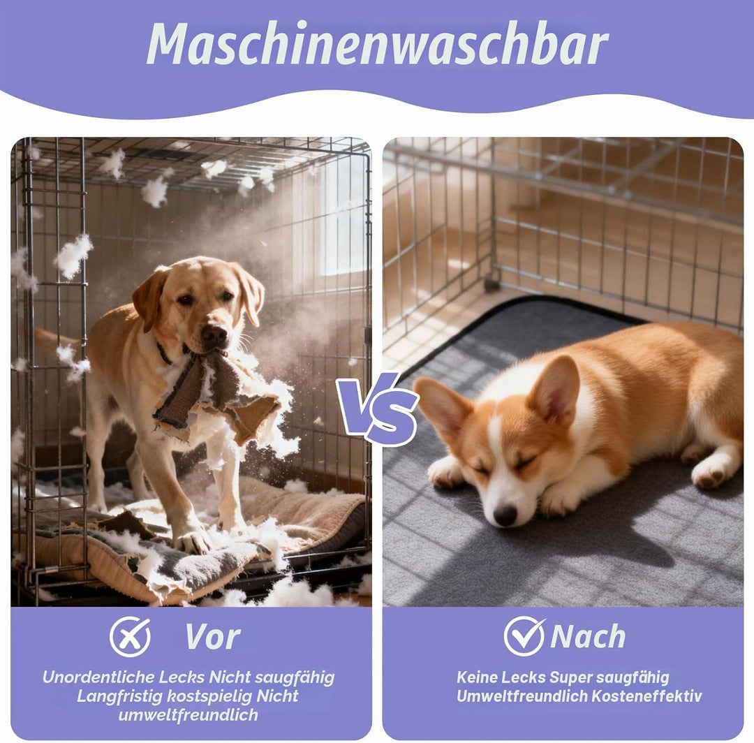 2 Stück Welpen Unterlagen, Welpenunterlagen Waschbar Puppy Pads Reusable Trainingspads für Hunde Was
