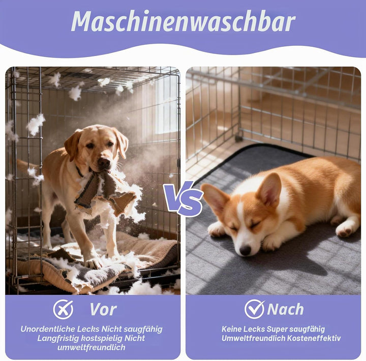 2 Stück Welpen Unterlagen, Welpenunterlagen Waschbar Puppy Pads Reusable Trainingspads für Hunde Was
