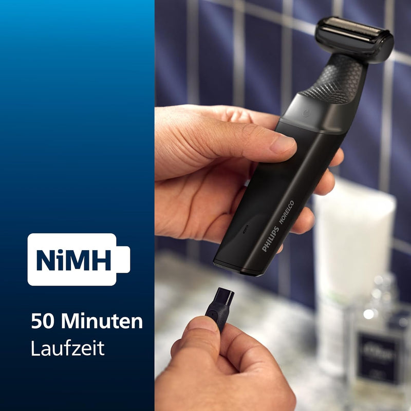 Philips Bodygroom Series 3000, wasserfester Trimmer für Intimbereich und Körper, gründliche und ange