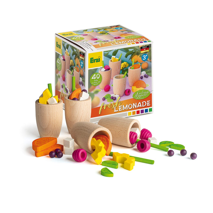 Erzi 28147 Sortierung Fresh Lemonade aus Holz, Kaufladenartikel für Kinder, Rollenspiele