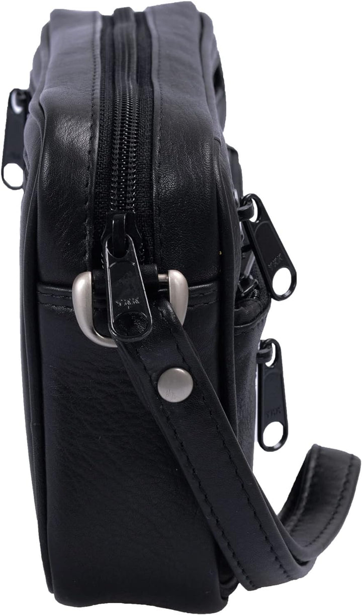 UMTI Leder Handgelenktasche für Männer aus Rindleder (126B) Herrentasche echtes Leder Tasche Bag Neu