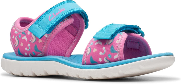Clarks Mädchen Surfingtide KSandale 29 EU Knallpink Hot Pink, 29 EU Knallpink Hot Pink