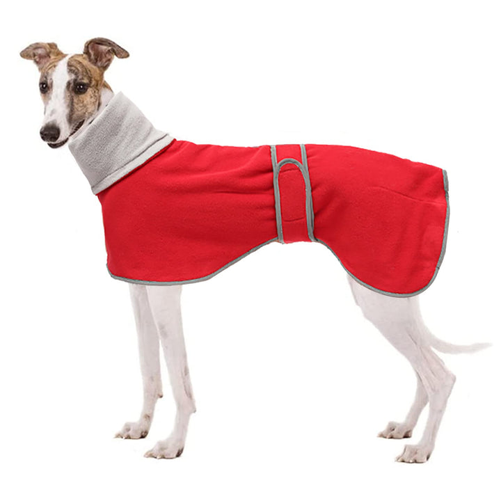 Geyecete Fleece Hundemantel Pullover Windhunde,Whippet winterjacken ,Verstellbaren Hundeweste,kleidu