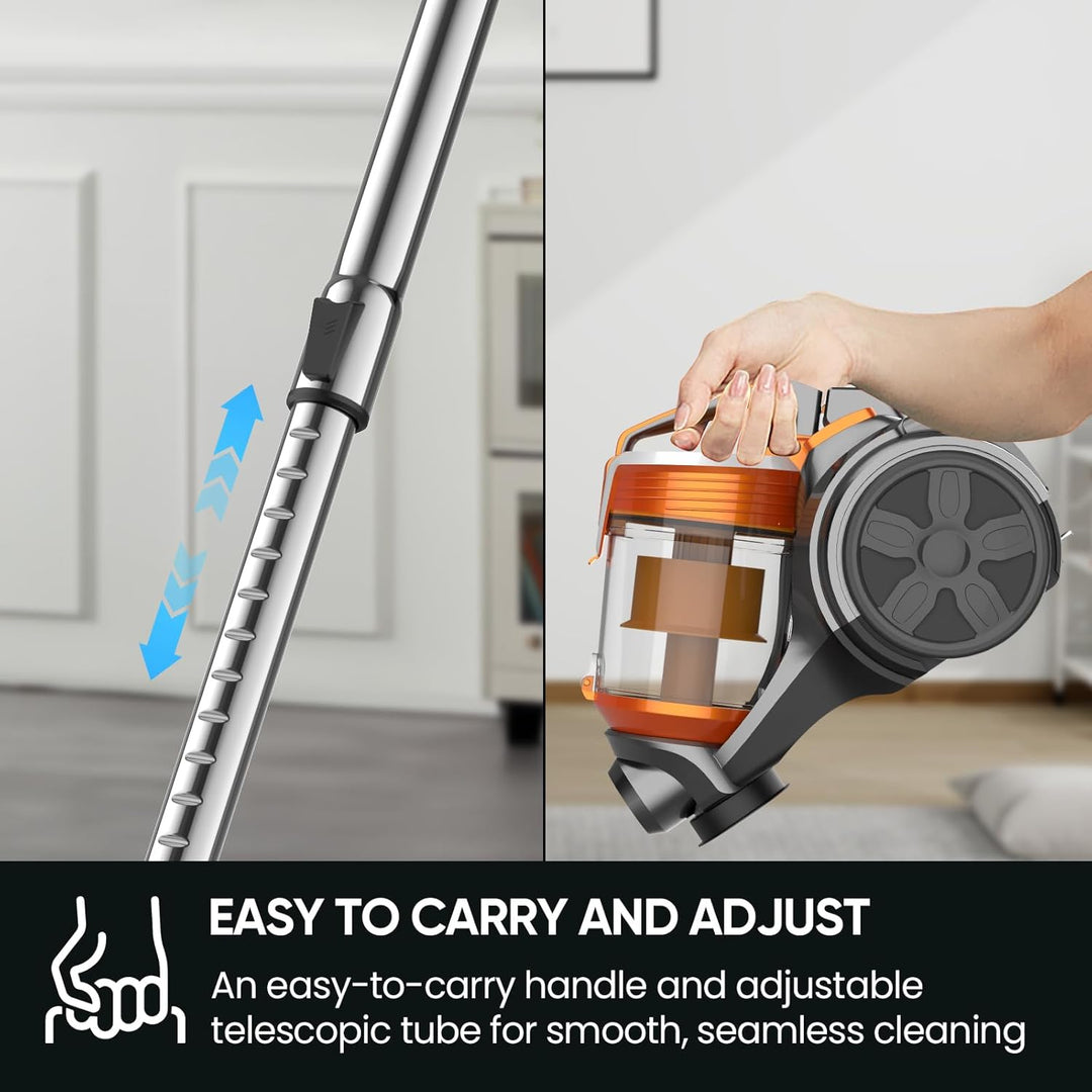 Beutelloser Staubsauger ohne Beutel, 3600W Staubsauger Beutellos, Staubsaugers Starke Saugleistung 1