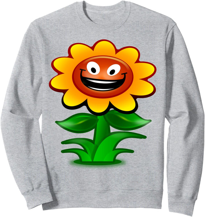 Glücklicher Sonnenblumen-Cartoon Sweatshirt
