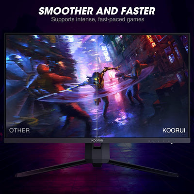 KOORUI 24 Zoll Gaming Monitor 165Hz, IPS, 1080p, 1ms, Adaptive Sync, Rahmenlos, HDMI, DisplayPort, N