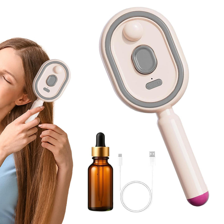 Dampfbürste für Haare, Entwirrungskamm mit Öl-Messbecher, Dampfglättungsbürste für dicke, gerade, ge