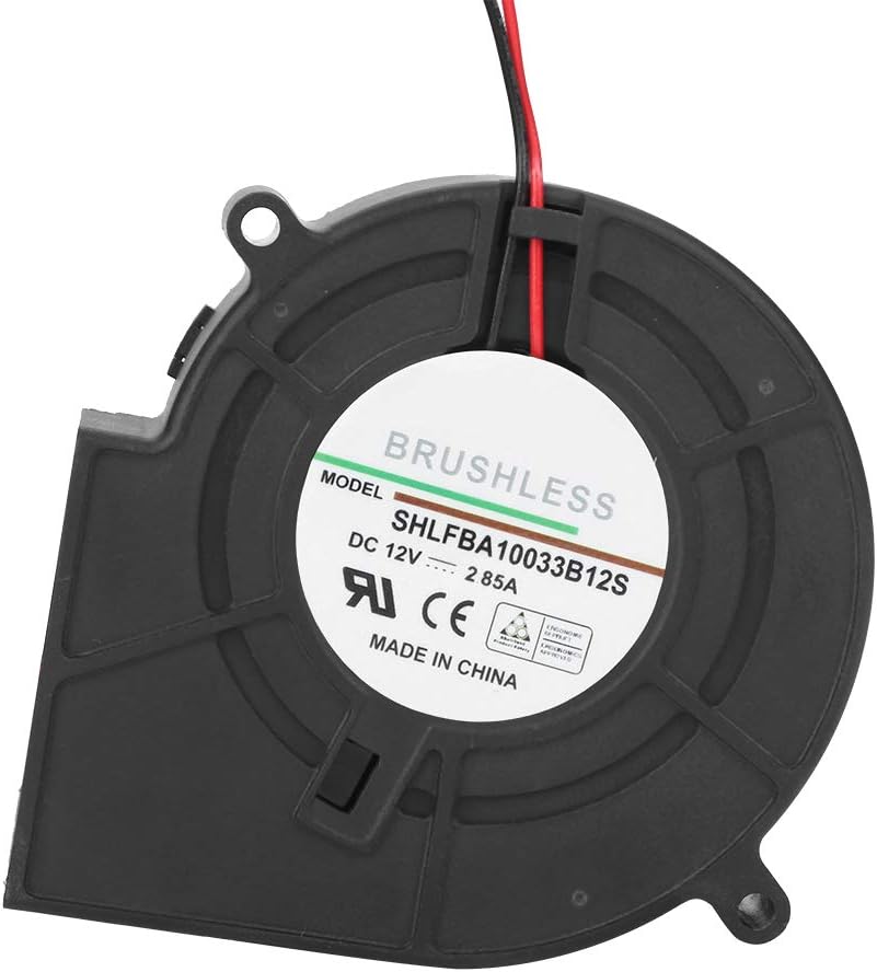 Haofy Radialventilator 12 V DC 42 CFM 5400 U/min mit Doppelkugellager für Camping, Picknick, Grillen