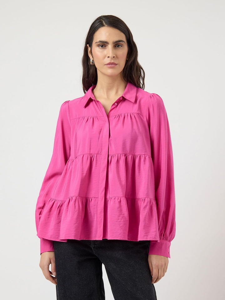 YAS Damen Yaspala Ls Shirt S. Noos Hemd/Bluse (1er Pack) XXL Rose Violet, XXL Rose Violet