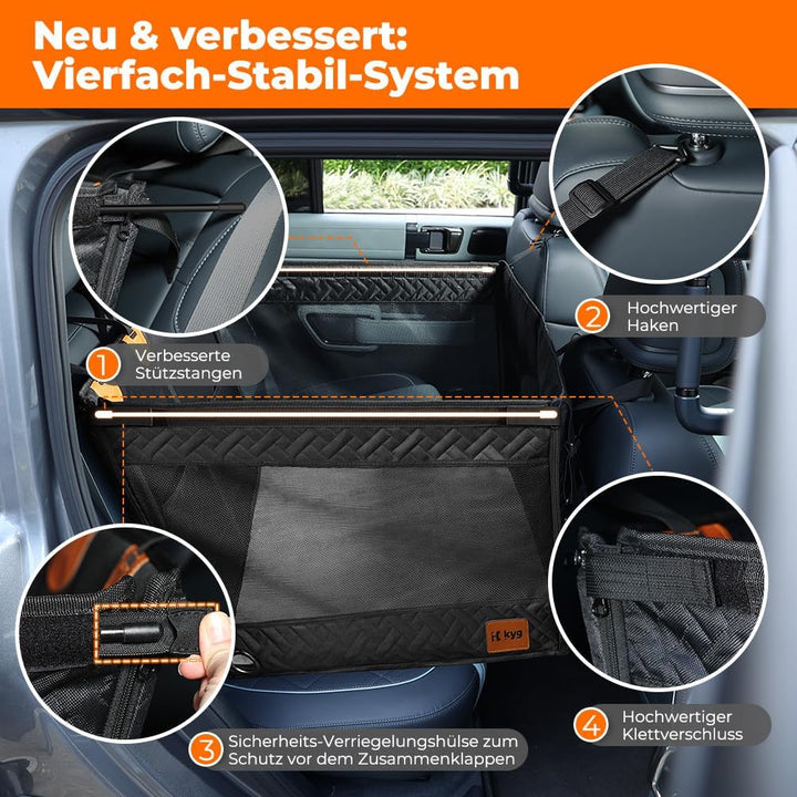 KYG grosser Hunde autositz für mittelgrosse bis grosse Hunde mit Matte, wasserfeste Rücksitz-Extende