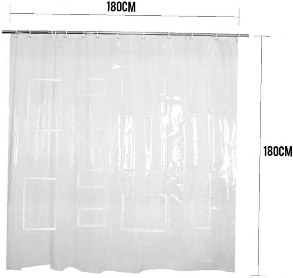 TOSSPER 1pc Wasserdichten Duschvorhang Liner, Eva Transparent Bade Sheer Für Tablet-Telefon-Halter Z
