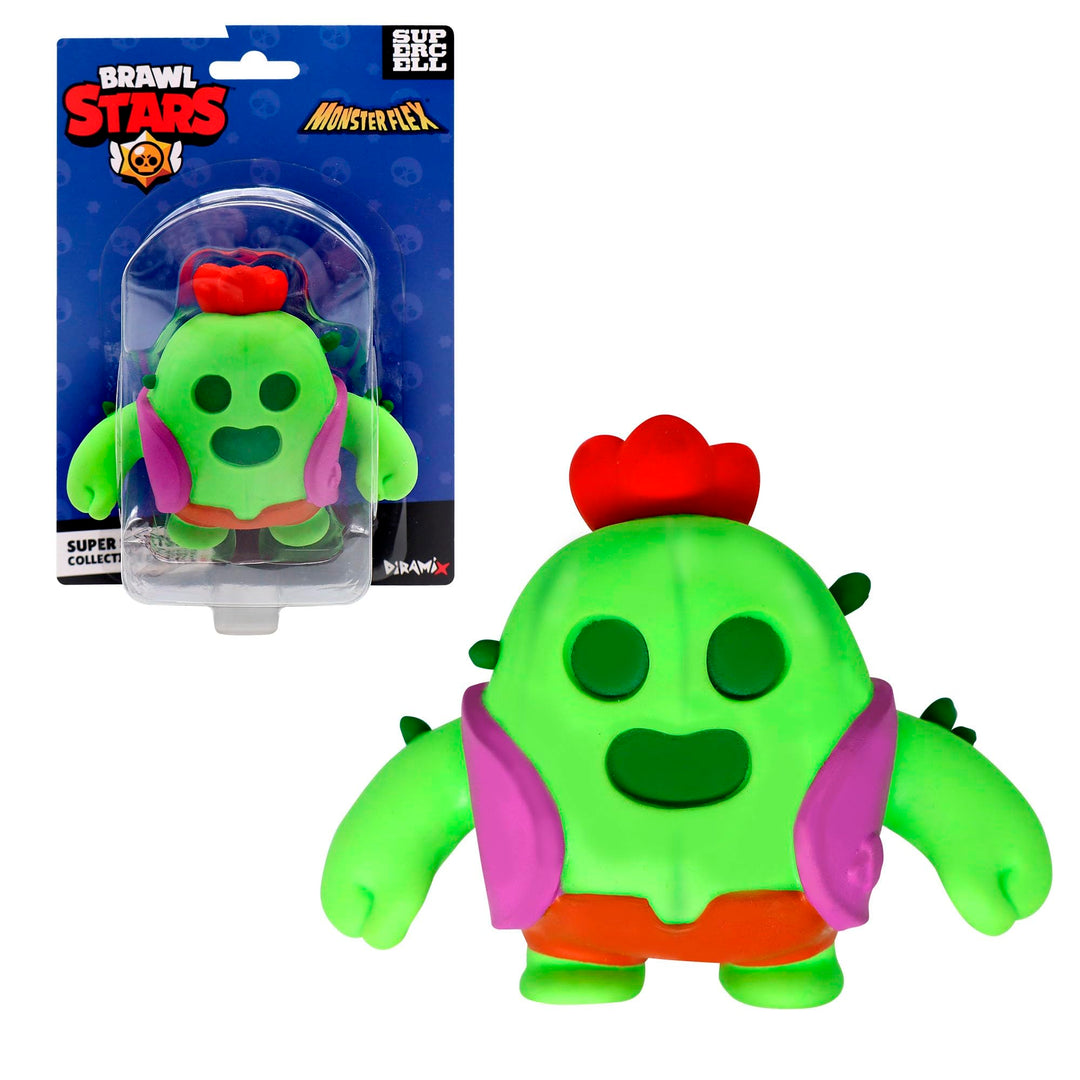 Bizak Monsterflex Brawl Stars Sammelfigur Spike, super ausziehbar und elastisch, 13 cm, 10 zum Samme